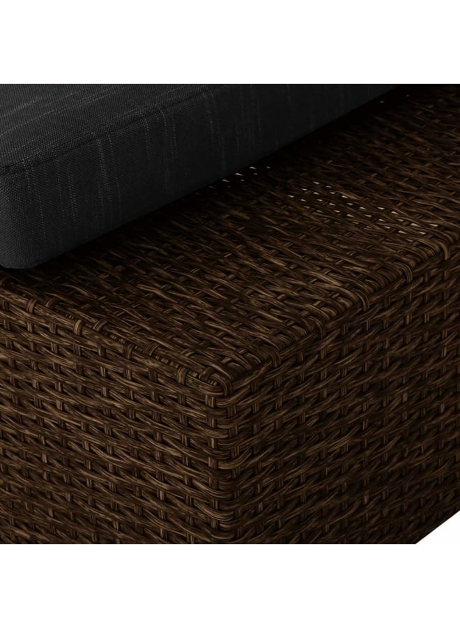 سامبا راتان أريكة خارجية من قماش الروطان والجاكوار - بني ورمادي - Image 2